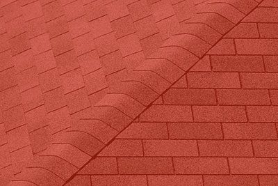 Close Up Of Textured Dark Red Shingles