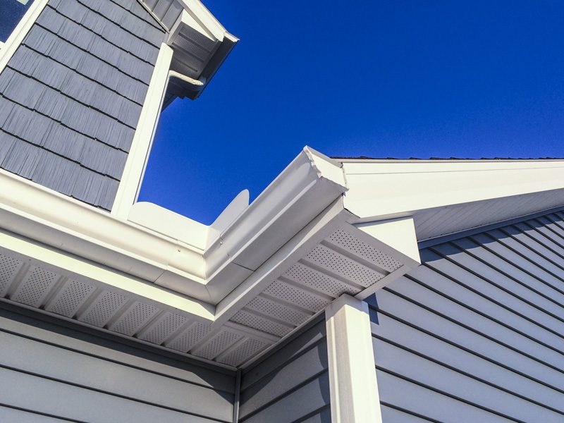 Roof And Gutter Detail On House